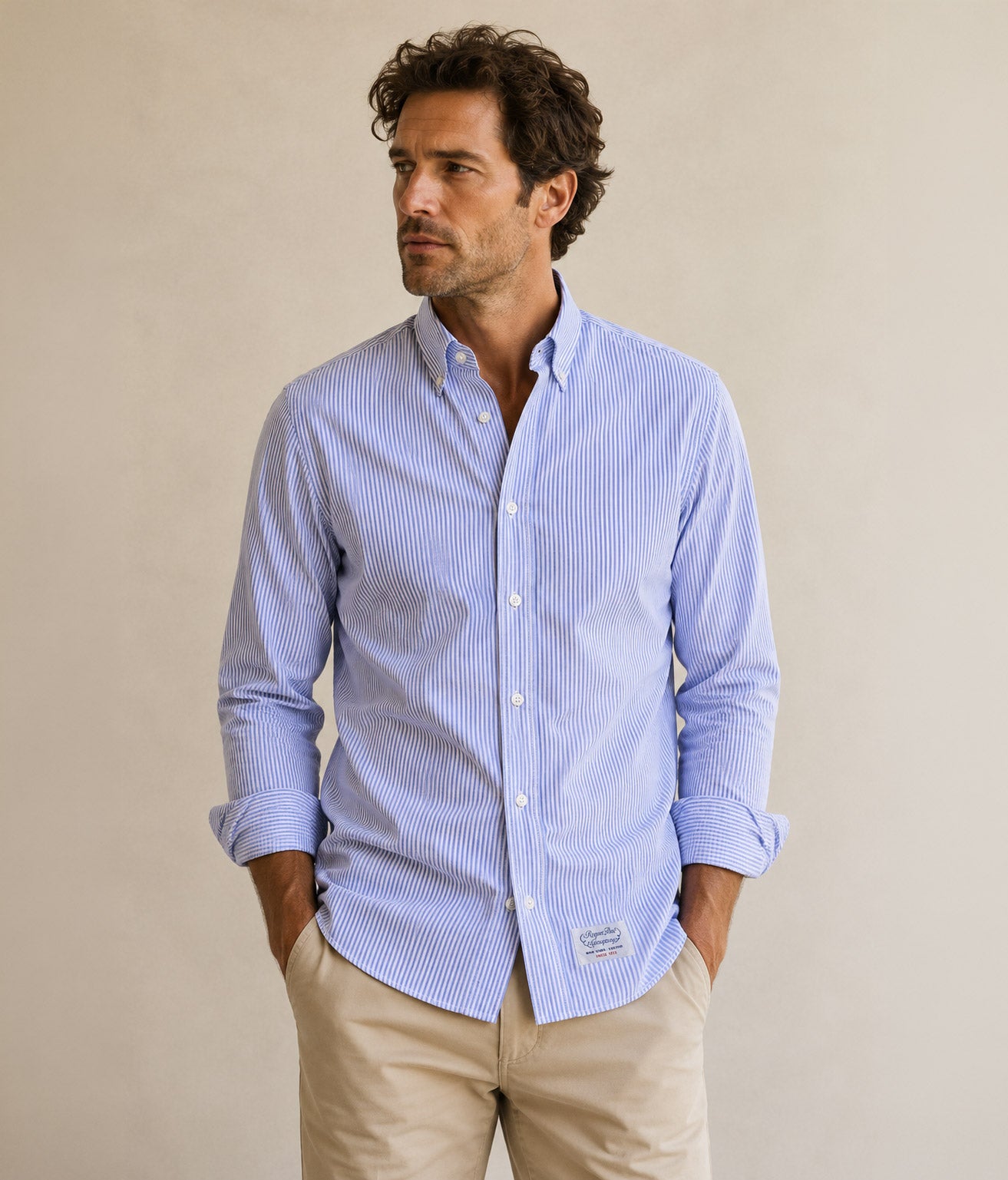 Shirt Rogers Peet Company Light Blue Stripes