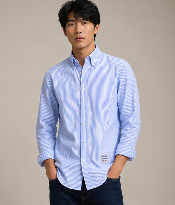 Shirt Rogers Peet Company Blue Stripes