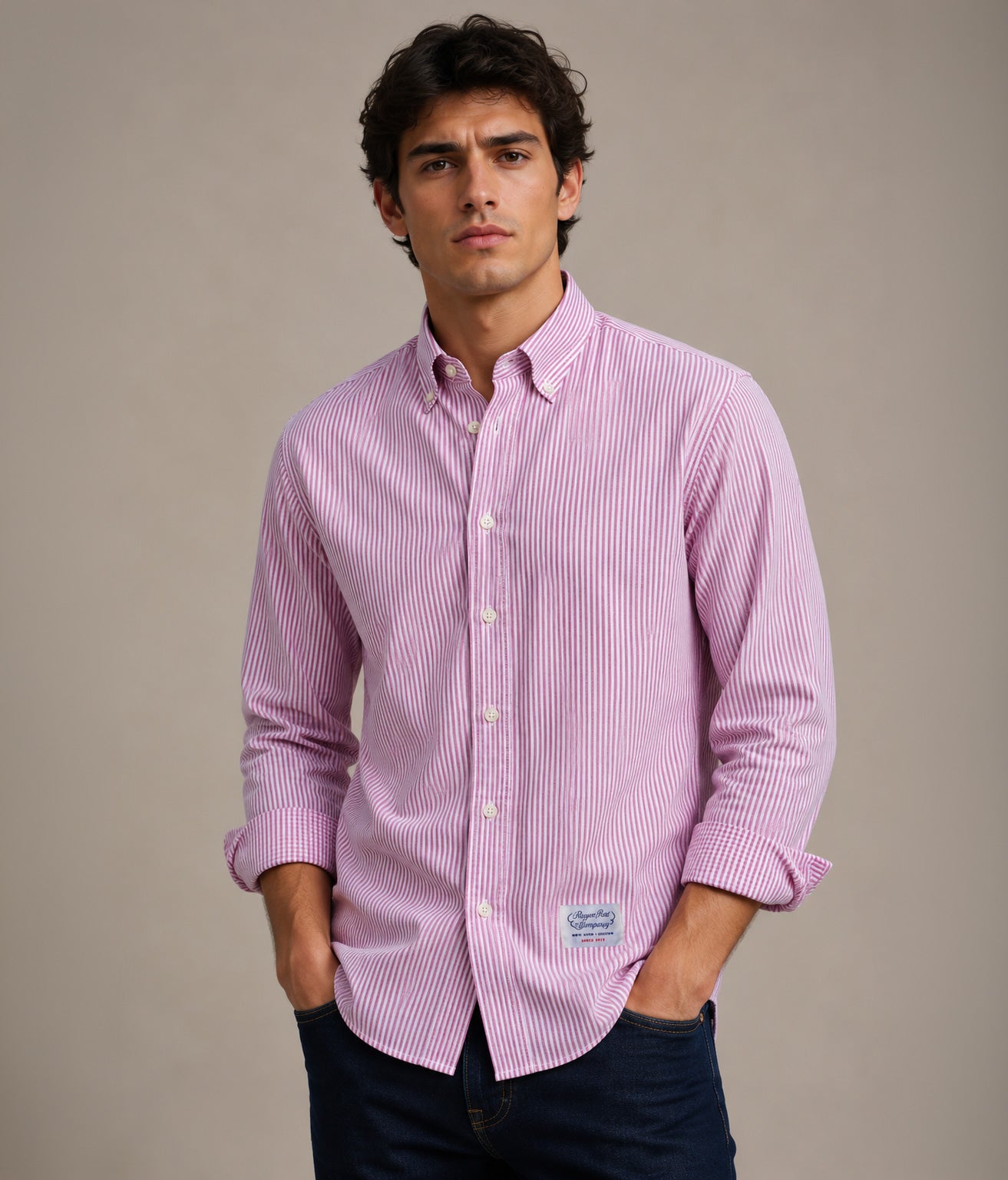 Shirt Rogers Peet Company Bordeaux Stripes