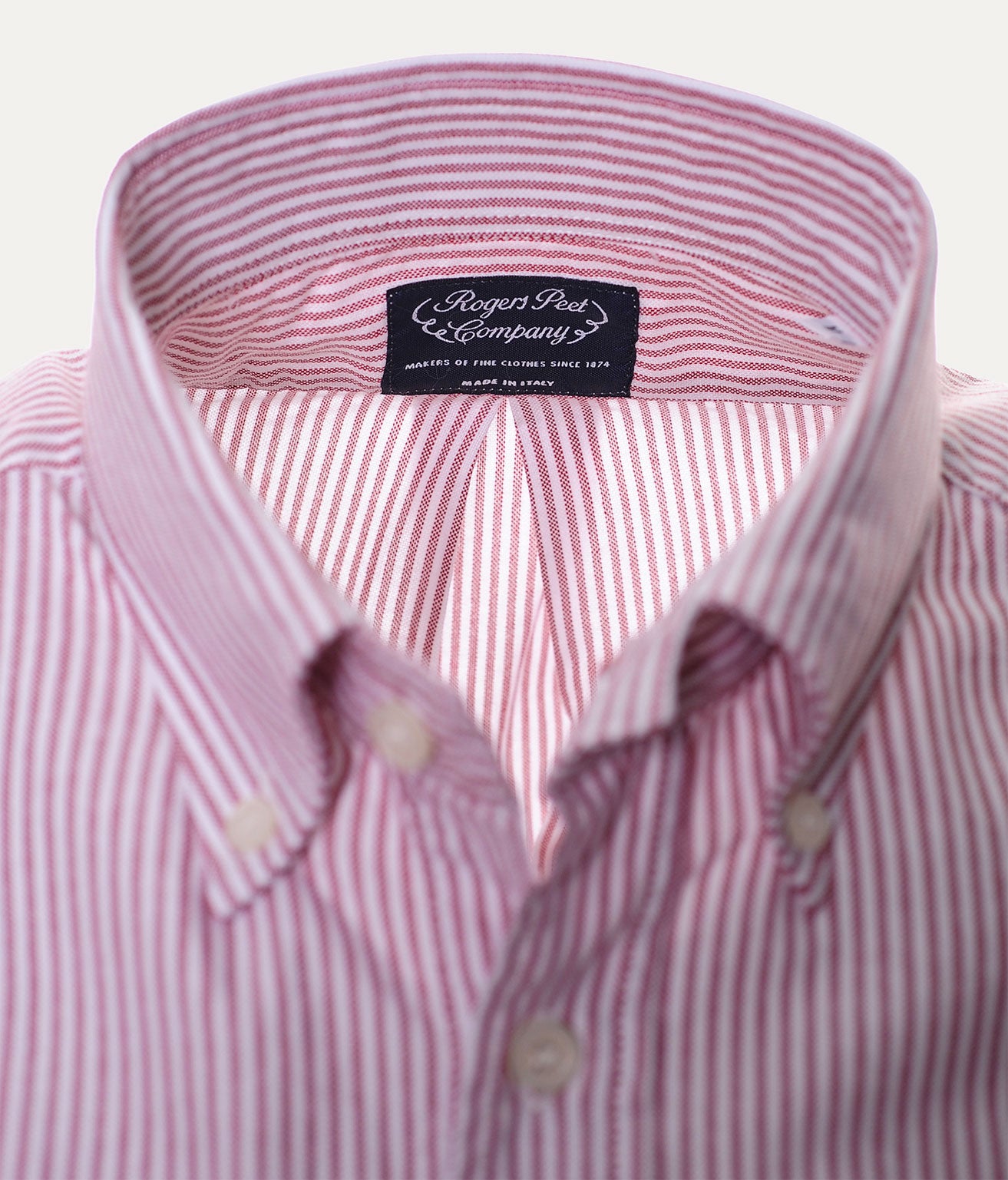 Shirt Rogers Peet Company Bordeaux Stripes